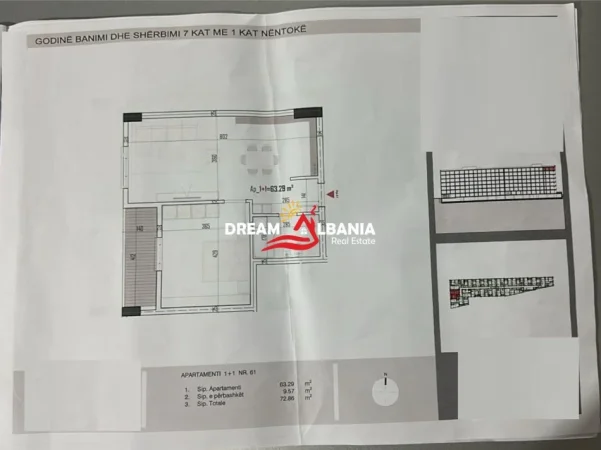 Tirane, shitet apartament 1+1 Kati 6, 72 m² 82.443 € (paskuqan)
