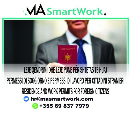 Durres, njoftim Shërbime për Leje Qëndrimi dhe Leje Pune për Shtetas të Huaj / Servizi per Permessi di Soggiorno e Permessi di Lavoro per Cittadini Stranieri / Residence and Work Permit Services for Foreign Citizens