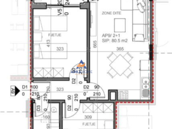 Vlore, shitet apartament 2+1+Ballkon Kati 2, 96 m² 290.000 € 