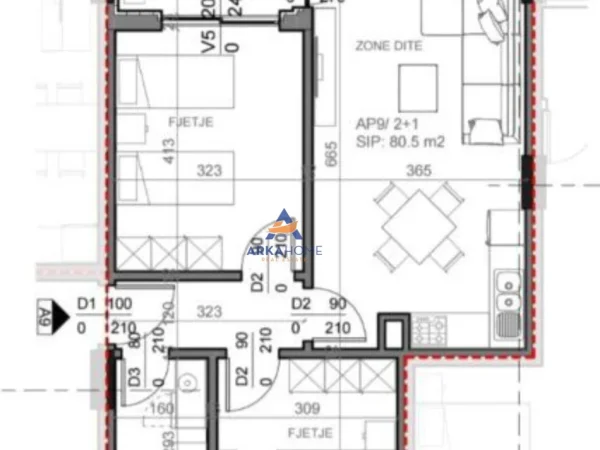 Vlore, shitet apartament 2+1+Ballkon Kati 2, 96 m² 290.000 € 