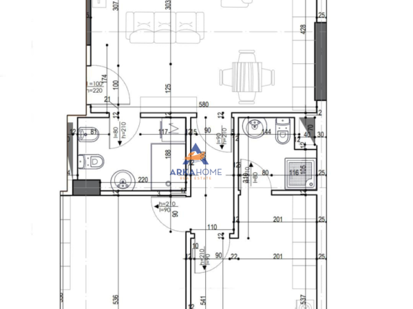 Tirane, shitet apartament 2+1+Ballkon Kati 8, 102 m² 276.621 € 