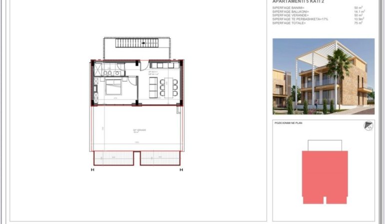 Dhermi - Palase, shitet apartament 1+1 Kati 3, 75 m² 500.000 € (DHERMI)