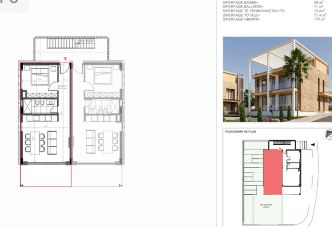 Dhermi - Palase, shes apartament 1+1+Ballkon Kati 0, 71 m² 300.000 € (Domi Residence, Drimadhes)