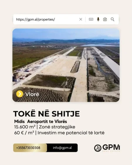 Vlore, shitet toke , 15.600 m² 