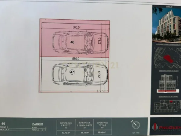 Tirane, shitet garazh | post parkimi Kati -2, 70 m² 70.000 € (Komuna e Parisit)
