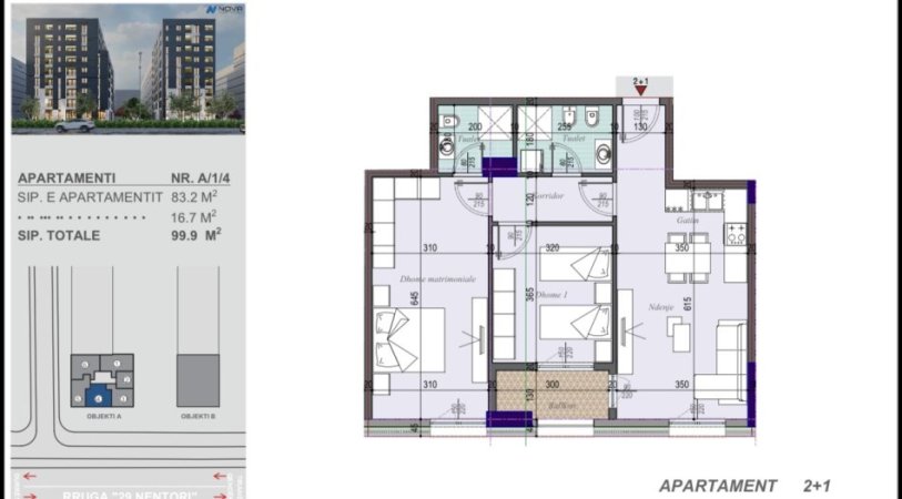 Tirane, shitet apartament 2+1+Ballkon Kati 2, 100 m² 120.000 € (Tirana New Entry Okazion 1200€/m2 )