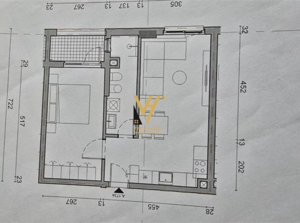 Tirane, shitet apartament 1+1+Ballkon Kati 3, 62 m² 93.000 € (FRESK, OXA)
