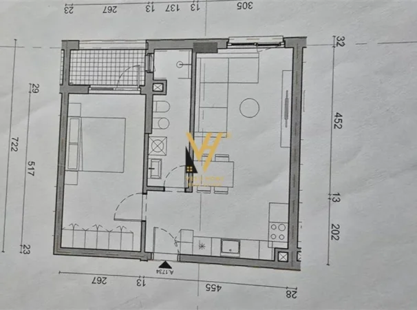 Tirane, shitet apartament 1+1+Ballkon Kati 3, 62 m² 93.000 € (FRESK, OXA)