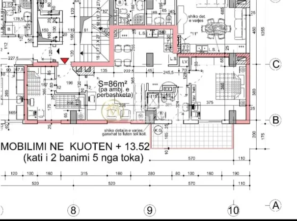 Tirane, shitet apartament 2+1 Kati 5, 86 m² 195.000 € (Zogu i Zi)