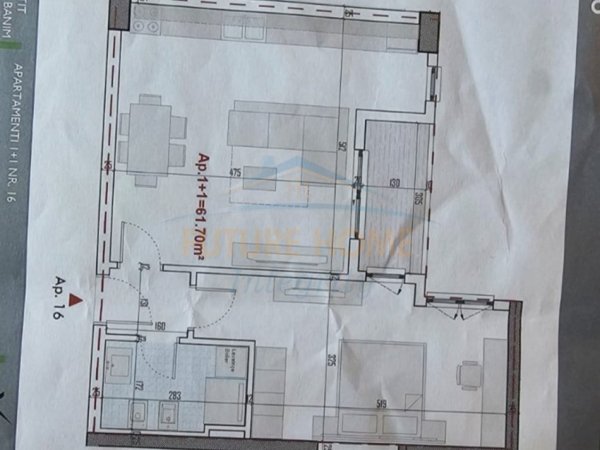 Tirane, shitet apartament 1+1 Kati 2, 71 m² 71.260 € (Paskuqan, RindSide Residence)