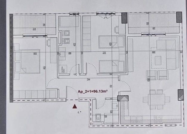 Tirane, shitet apartament 2+1+Ballkon , 111 m² 116.580 € (Ringside Residences, Paskuqan)