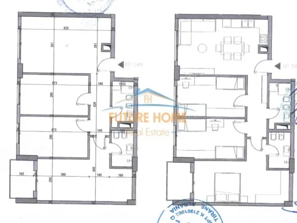 Tirane, shitet apartament 3+1+2+Ballkon Kati 4, 121 m² 175.300 € (Rruga 5 Maji)