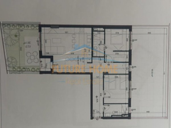 Tirane, shitet apartament 2+1+Ballkon Kati 2, 212 m² 302.500 € (“Park House” në Mjull Bathore)