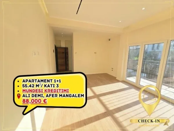 Tirane, shitet apartament 1+1+Ballkon Kati 2, 55 m² 88.000 € (Rruga Tomi Kristo, Ali Demi)