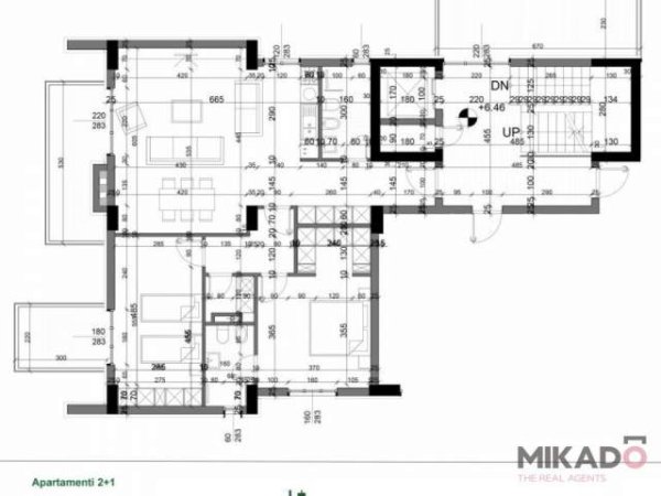 Tirane, shitet apartament 1+1+A+BLK Kati 4, 149 m² 254.000  (Tulipan Rezidenc)