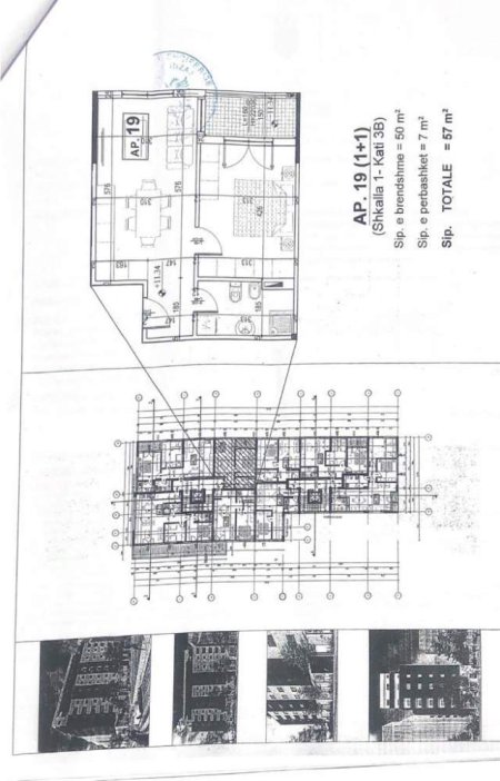 Tirane, shitet apartament 1+1+BLK Kati 3, 57 m² 111.000 Euro (Shkolla e Kuqe)
