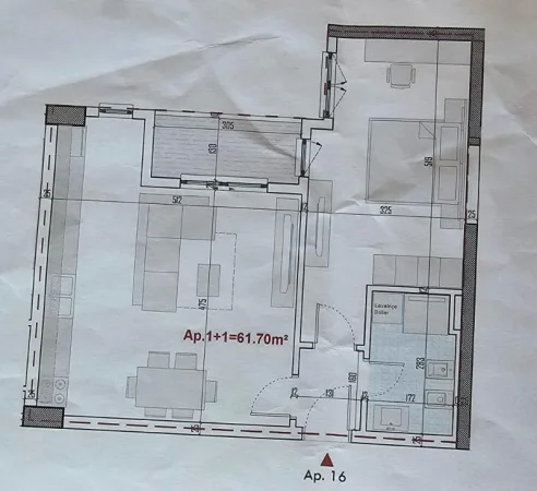 Tirane, shitet apartament 1+1 Kati 2, 71 m² (Rruga "Paskuqan")