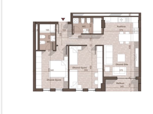 Tirane, shitet apartament 2+1+Ballkon Kati 7, 100 m² 115.000 € (Univers City Apartament 2+1+2 I Perfunduar Prane Parkut)