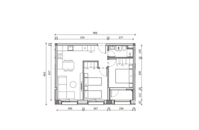 Tirane, shitet apartament 2+1 Kati 8, 70 m² 104.000 € (Pasho Hysa)
