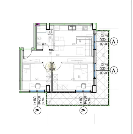 Tirane, shitet apartament 2+1 Kati 6, 103 m² 179.828 € (Kodra e Diellit)