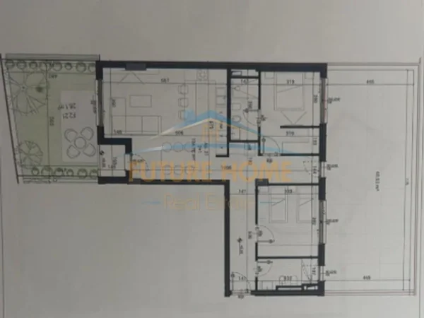 Tirane, shitet apartament 2+1+2+Ballkon Kati 2, 212 m² 302.500 € (Park Houses, Mjull-Bathore)