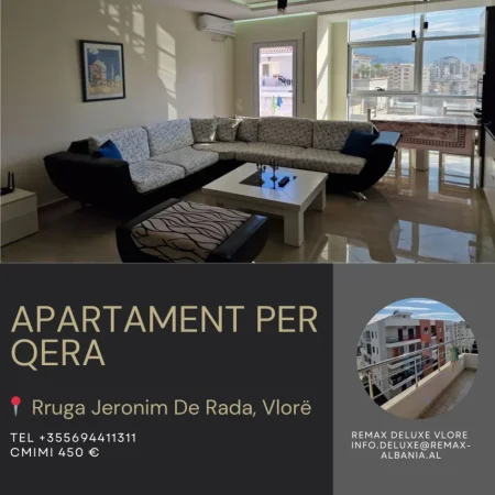 Vlore, jepet me qera apartament 2+1+Ballkon Kati 8, 107 m² 450 € (Pranë Kishës Ortodokse, Vlore)