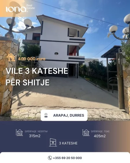 Durres, shitet Vile 3+1+Ballkon , 405 m² 400.000 € (Arapaj)