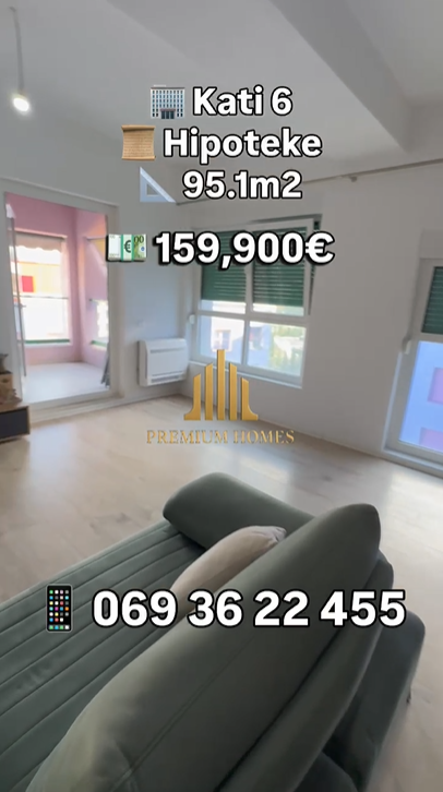 Tirane, shes apartament 2+1+Ballkon Kati 6, 95 m² 159.900 € (Rruga Pasho Hysa)
