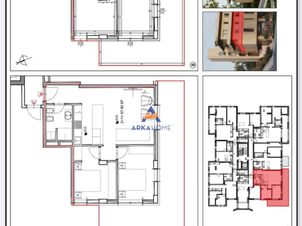 Ksamil, shitet apartament 2+1+Ballkon Kati 3, 97 m² 315.000 € 