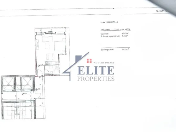 Tirane, shitet garsonier Kati 1, 51 m² 92.394 € (Porta Tirana Re, Sauk i Vjeter)