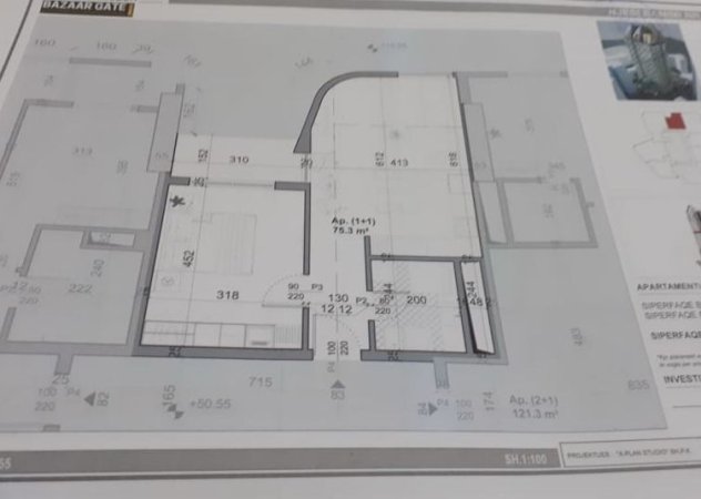 Tirane, shitet apartament 1+1 Kati 11, 75 m² 210.000 € (QENDER)