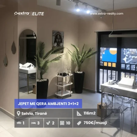 Tirane, jepet me qera apartament 3+1+Aneks Kati 10, 116 m² 750 € (Pazari i Ri)