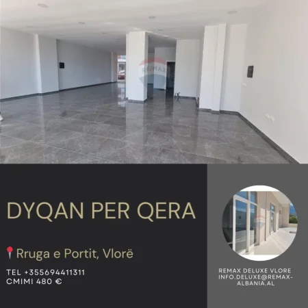 Vlore, jepet me qera dyqan Kati 0, 135 m² 480 € (Rruga e Portit, Vlorë)