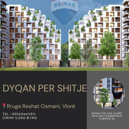 Vlore, shitet ambjent biznesi Kati 0, 126 m² (Kompleksi Poseidon, Lungomare, Vlorë)