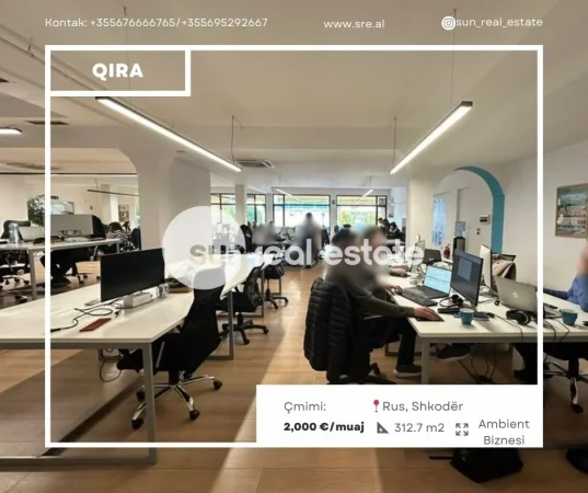 Shkoder, jepet me qera ambjent biznesi Kati 1, 312 m² 2.000 € (RUS)