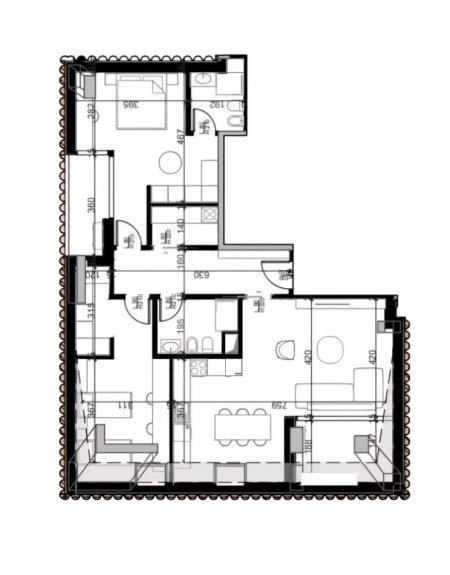 Tirane, shes apartament 2+1+Ballkon Kati 13, 175 m² 559.000 € (Rruga Fortuzi)