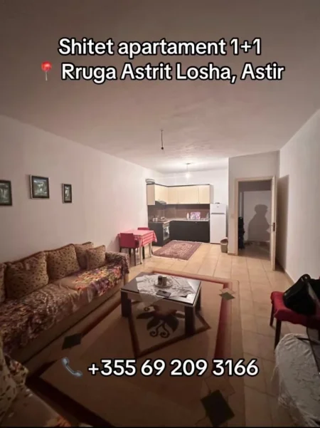 Tirane, shitet apartament 1+1 Kati 8, 70 m² 95.000 € (Rruga Astrit Losha)