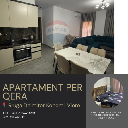 Vlore - Lungomare, jepet me qera garsonier 1+1 , 65 m² 350 € (Rruga Dhimitër Konomi, Vlore)