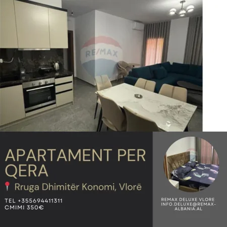 Vlore - Lungomare, jepet me qera garsonier 1+1 , 65 m² 350 € (Rruga Dhimitër Konomi, Vlore)