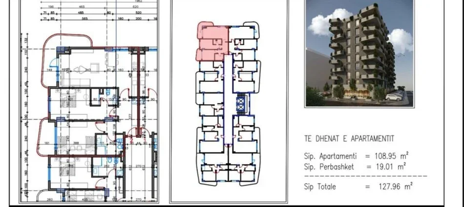 Tirane, shitet apartament 2+1+Ballkon Kati 5, 127 m² 120.000 € (KAMEZ)