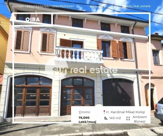 Shkoder, jepet me qera ambjent biznesi Kati 0, 140 m² (RR. KARDINAL MIKEL KOLIQI)