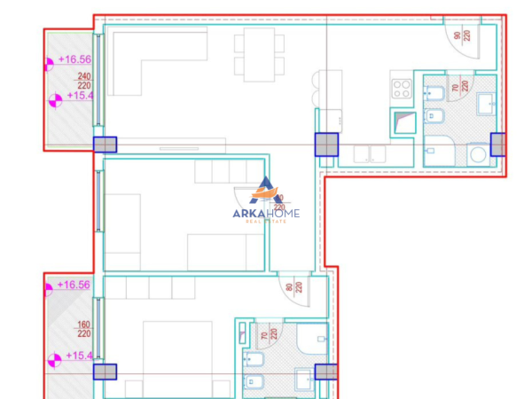 Tirane, jepet me qera apartament 2+1+Ballkon Kati 4, 106 m² 837 € (RRUGA BARRIKADAVE)