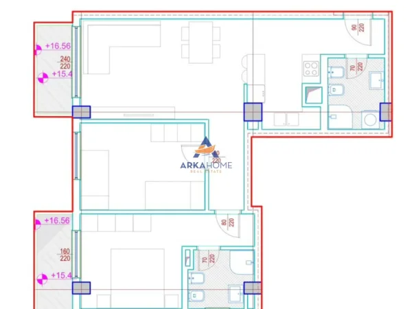 Tirane, jepet me qera apartament 2+1+Ballkon Kati 4, 106 m² 837 € (RRUGA BARRIKADAVE)
