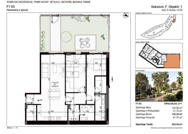 Tirane, shitet apartament 2+1 Kati 0, 203 m² 400.000 € (MJULL BATHORE)