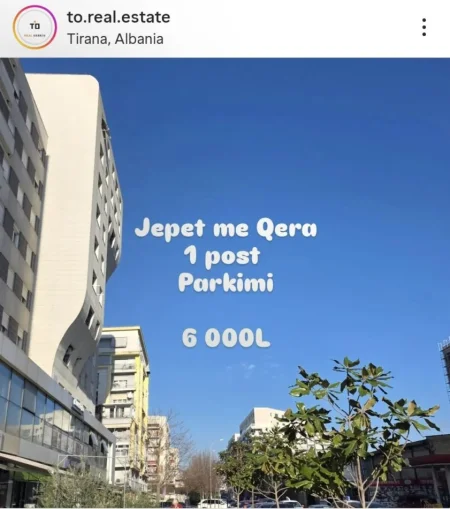 Shqiperi, jap me qera garazh | post parkimi Kati -2, 15 m² 65 € (Rruga Ndre Mjeda)