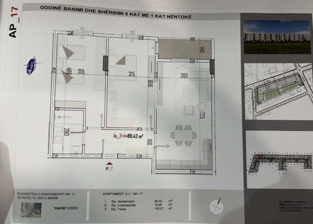 Tirane, shitet apartament 2+1 Kati 2, 105 m² 84.500 € (KAMEZ)