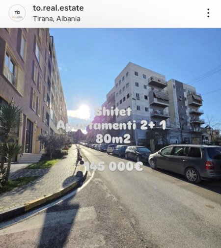 Tirane, shitet apartament 2+1 , 80 m² 145.000 € 