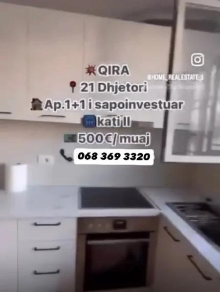 Tirane, jepet me qera apartament 1+1+Ballkon Kati 2, 55 m² 500 € (21 dhjetori)