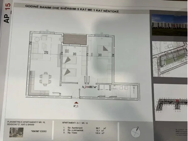 Tirane, shitet apartament 2+1 Kati 2, 105 m² 84.500 € (KAMEZ)