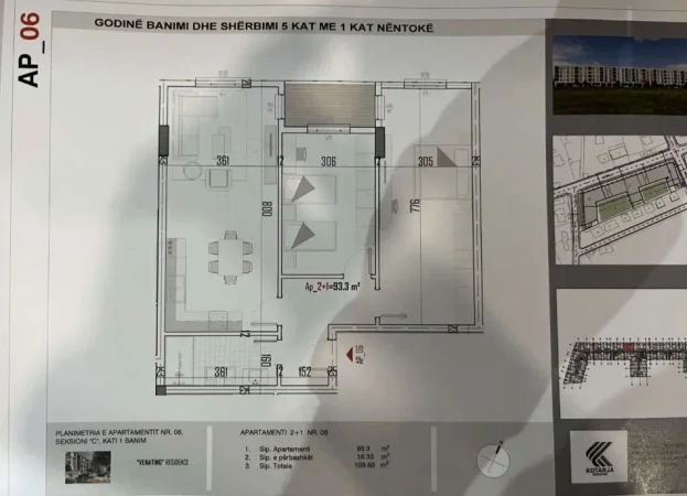 Tirane, shitet apartament 2+1 Kati 1, 109 m² 88.000 € (KAMEZ)